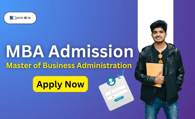 MBA 2025 admission brochure on table
