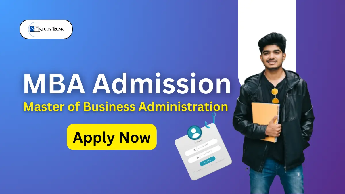 MBA 2025 admission brochure on table