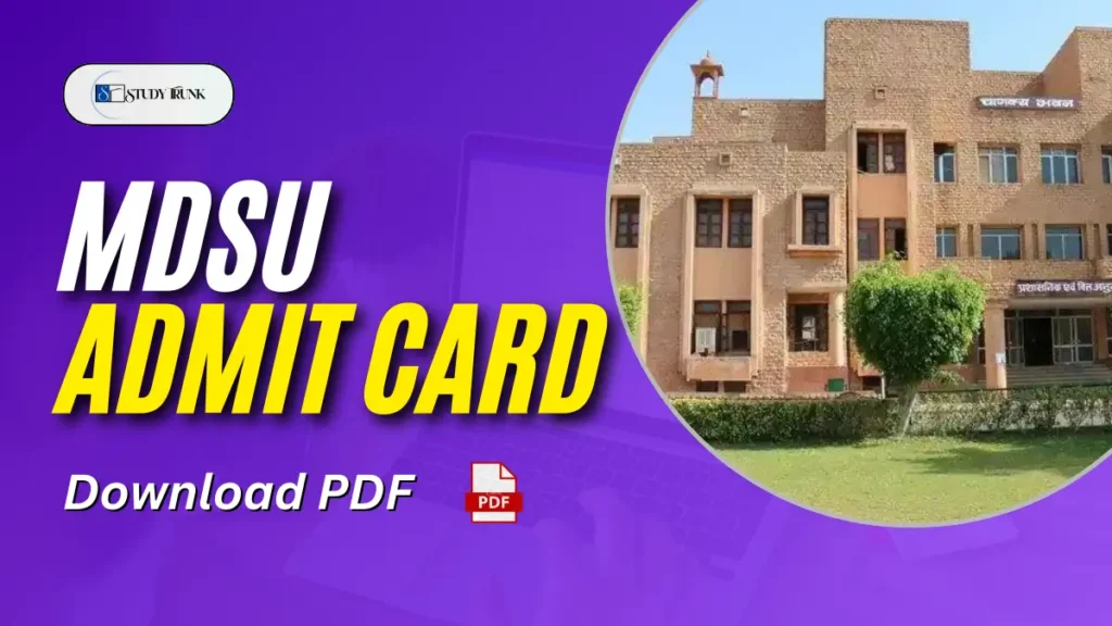 MDSU Admit Card