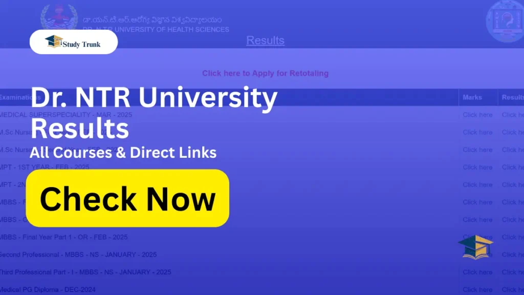 Dr. NTR University Results