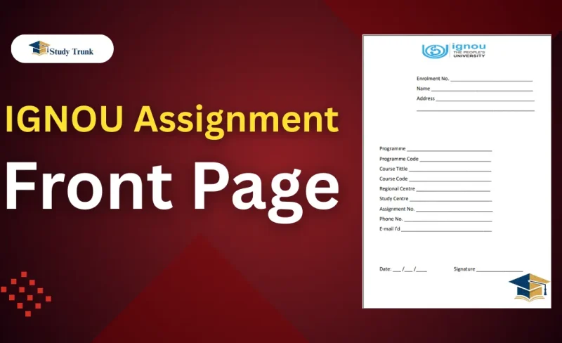IGNOU Assignment Front Page