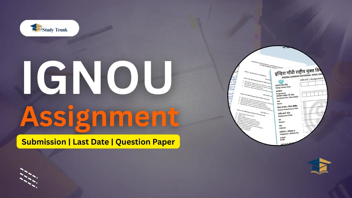 IGNOU assignment submission form on desk
