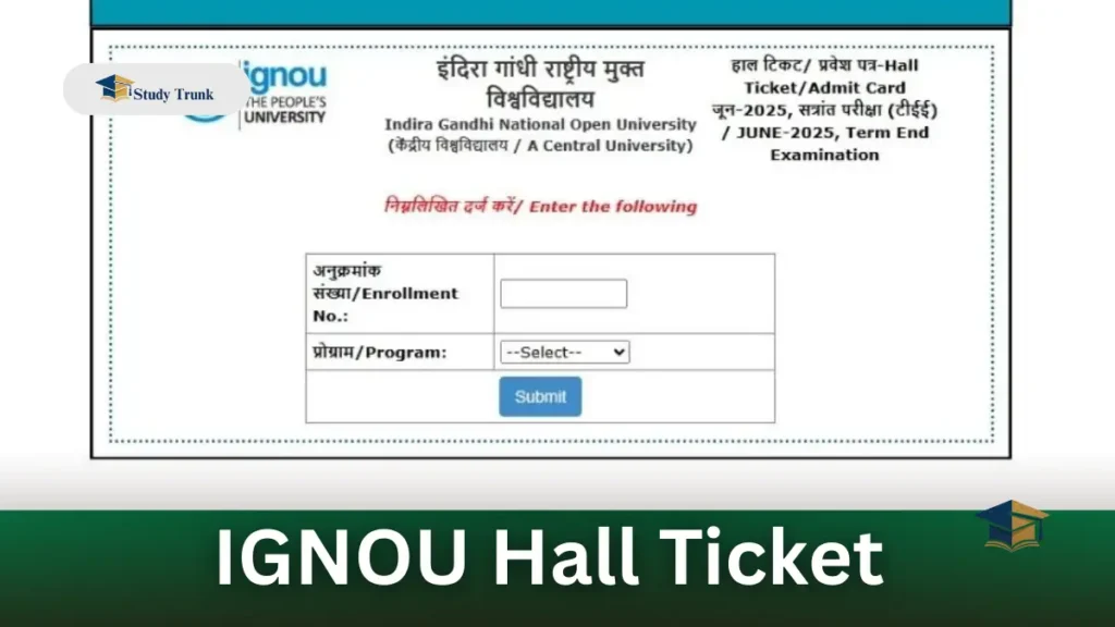 IGNOU Hall Ticket