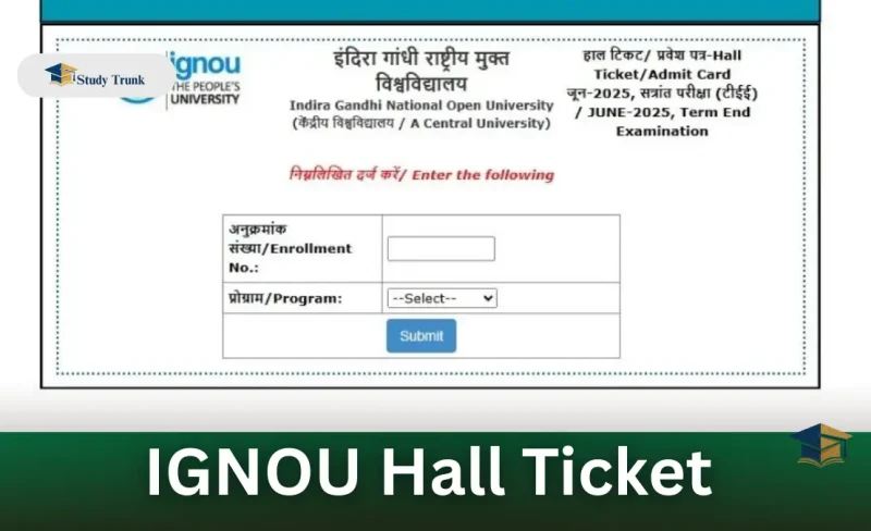 IGNOU Hall Ticket